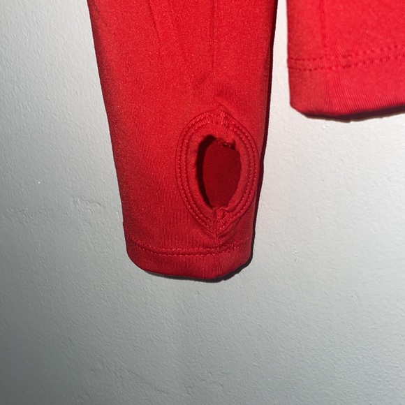 Size M Women's Alex and Abby Burnt Orange Quarter Zip Jacket - Picture 6 of 7